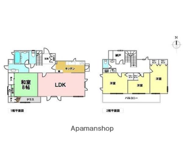 横須賀市秋谷 緑に囲まれた南葉山エリアの戸建(4SLDK/1階)の間取り写真