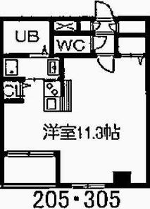 スワローハイム岩塚(ワンルーム/3階)の間取り写真