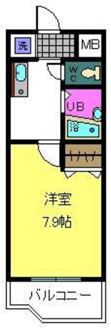 ラフィーネ北島(1K/5階)の間取り写真