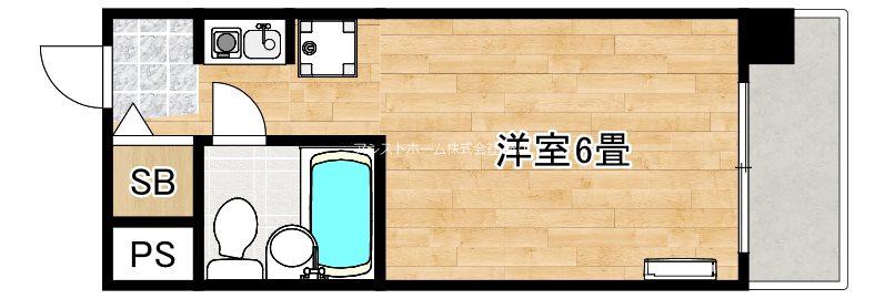メゾンリオ(1K/1階)の間取り写真