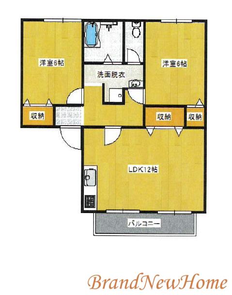 パークハイム南花田(2LDK/1階)の間取り写真