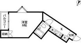 増田マンション(1K/4階)の間取り写真