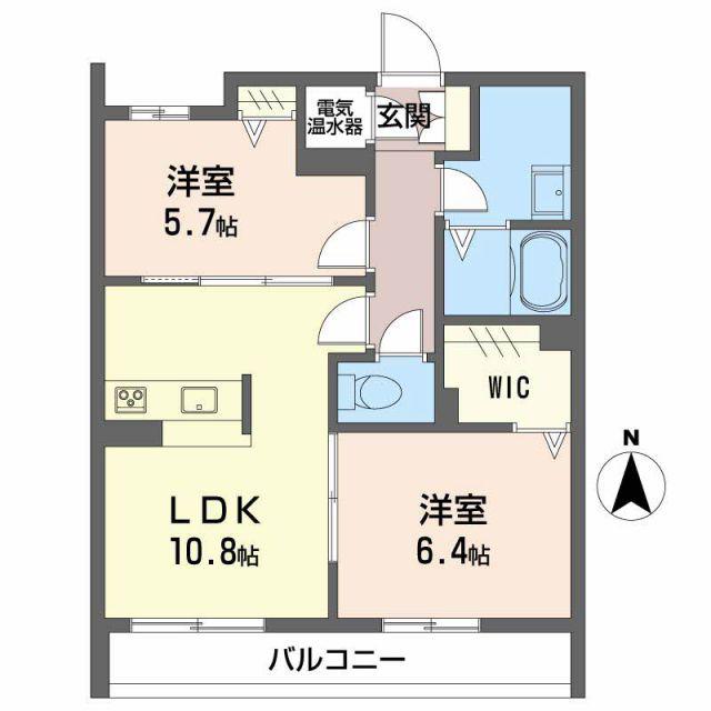 タムタムグラン(2LDK/3階)の間取り写真