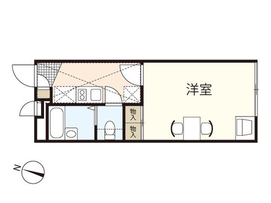 レオパレスASEBAIII(1K/1階)の間取り写真