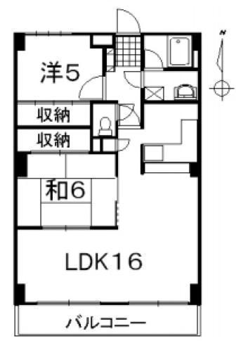 セントラルハイツ(2LDK/3階)の間取り写真