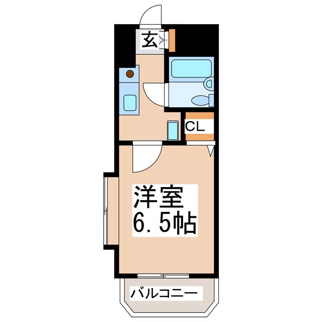 グランピアマンション本荘(1K/4階)の間取り写真