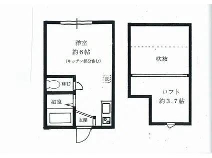 EVER CREST I(ワンルーム/1階)の間取り写真