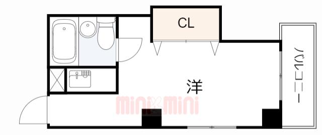 プチ・アムール(ワンルーム/5階)の間取り写真