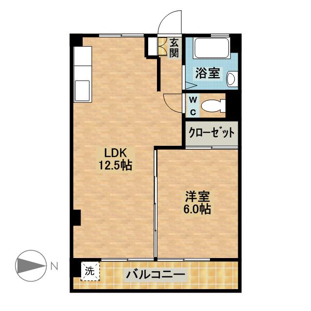 関谷コーポ(1LDK/2階)の間取り写真