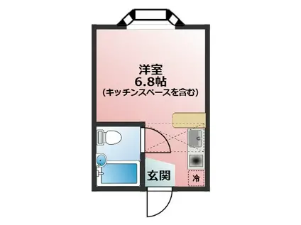 ベルピア安浦第2(ワンルーム/1階)の間取り写真