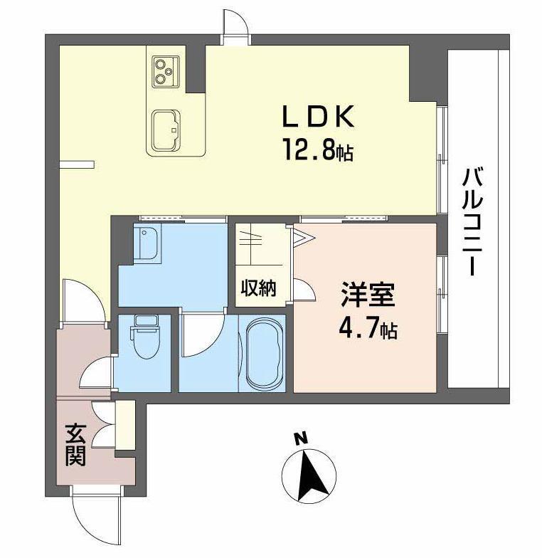 シャーメゾン プランドール(1LDK/3階)の間取り写真