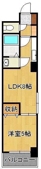 HAMIEL真鶴(1LDK/4階)の間取り写真