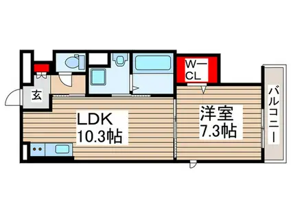 GRACE KOWA(1LDK/2階)の間取り写真