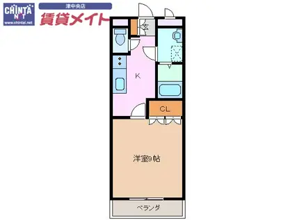 ヴィラ・キューブ(1K/1階)の間取り写真