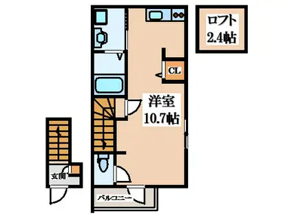 あんしん大蓮東08 1084(ワンルーム/1階)の間取り写真