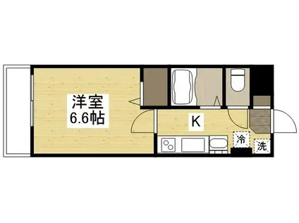 ウェーブレジデンス原尾島III(1K/3階)の間取り写真