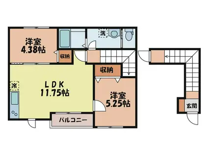 CAMMINOV(2LDK/2階)の間取り写真