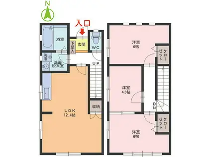 FELIZ(3LDK/1階)の間取り写真