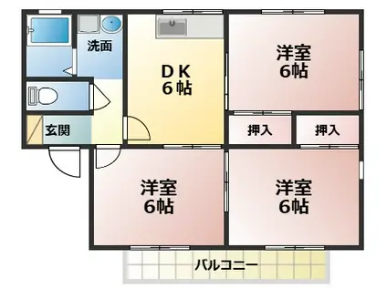 セジュール相生(3DK/2階)の間取り写真