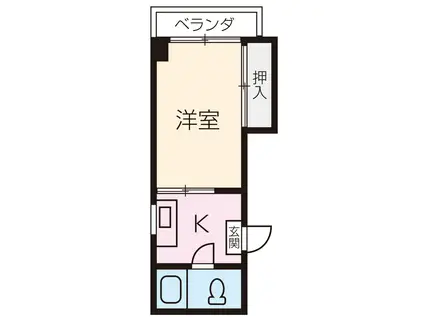 高岡町860‐12 ポートハイツ303号(1K/3階)の間取り写真