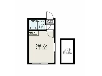 駒込グレースハイム(ワンルーム/1階)の間取り写真