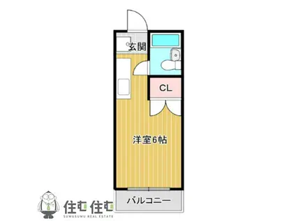 サンライズ20(ワンルーム/2階)の間取り写真