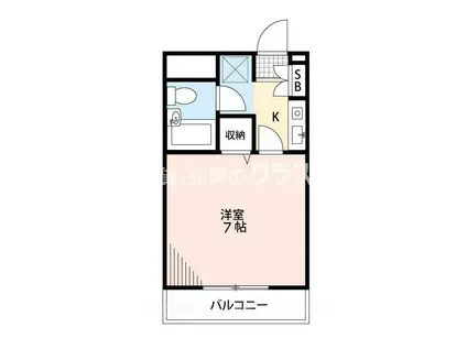 ライオンズマンション大正(1K/2階)の間取り写真