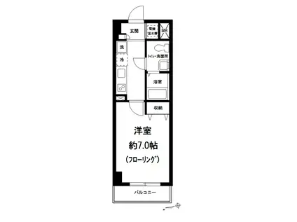 グラータ南池袋(1K/1階)の間取り写真
