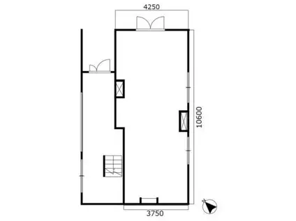 GRANTS GOI ウエスト(ワンルーム/1階)の間取り写真