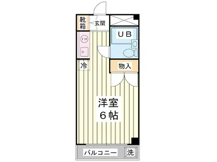 サンクレスト富士見(ワンルーム/2階)の間取り写真