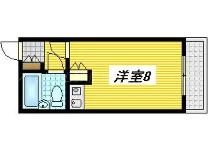 ユーアイビルII(ワンルーム/2階)の間取り写真