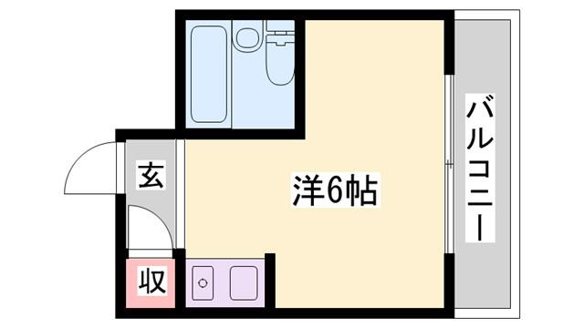 黒田第2ビル(ワンルーム/4階)の間取り写真