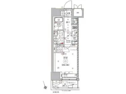 アルテシモ ピトレ(1K/9階)の間取り写真
