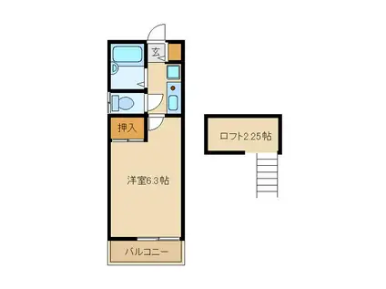 セレネ柳沢(1K/1階)の間取り写真