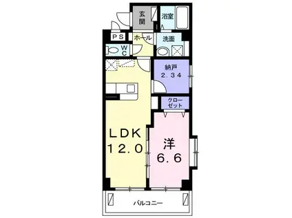 グロセス シュロス(1LDK/3階)の間取り写真