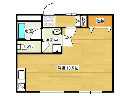 田清ビル(1DK/4階)の間取り写真