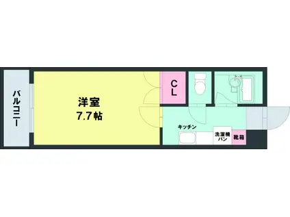 メイン桜山(1K/2階)の間取り写真