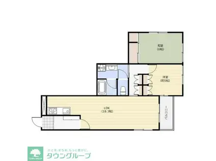 サープラス麻生(2LDK/2階)の間取り写真