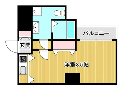 RIPPLUGROWNANBA(1K/11階)の間取り写真