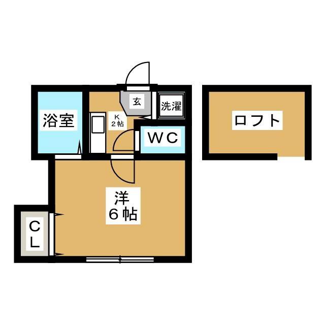 エクセルハイツ平塚(1K/1階)の間取り写真
