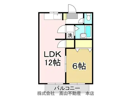 滝口ハイツ(1LDK/2階)の間取り写真