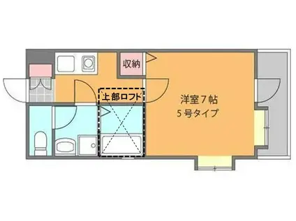 プリエール高宮I(1K/9階)の間取り写真