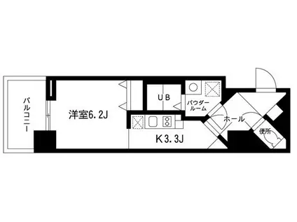グロースメゾン新横浜(1K/6階)の間取り写真