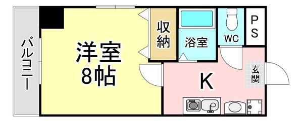 ラフィーネ(1K/3階)の間取り写真