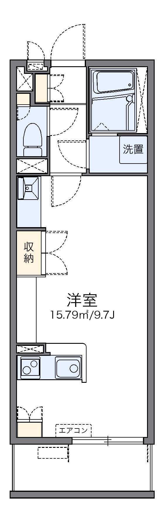 レオネクスト長府駅前(ワンルーム/3階)の間取り写真