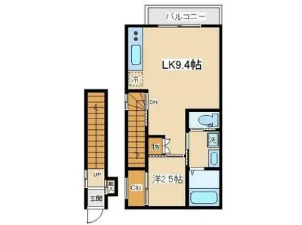 エムズヴィラ 弊社管理物件(1LDK/2階)の間取り写真