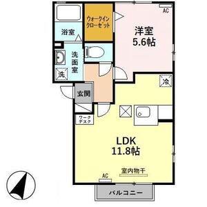 メゾン ヴェール(1LDK/2階)の間取り写真