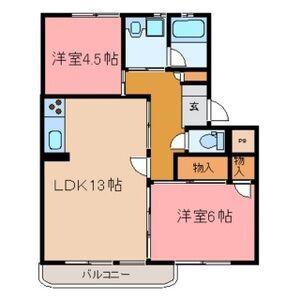 ロワールレジデンスIII(2LDK/1階)の間取り写真