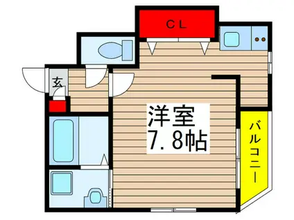 ブライトヒルズ新宿(ワンルーム/3階)の間取り写真