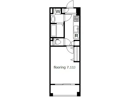 WISTERIAKOMAZAWA(1K/1階)の間取り写真